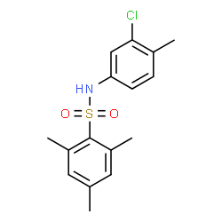ChemSpider 2D Image | N-(3-Chloro-4-methylphenyl)-2,4,6-trimethylbenzenesulfonamide | C16H18ClNO2S