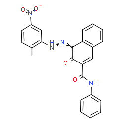 ChemSpider 2D Image | (4Z)-4-[(2-Methyl-5-nitrophenyl)hydrazono]-3-oxo-N-phenyl-3,4-dihydro-2-naphthalenecarboxamide | C24H18N4O4