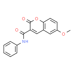 ChemSpider 2D Image | 6-Methoxy-2-oxo-N-phenyl-2H-chromene-3-carboxamide | C17H13NO4