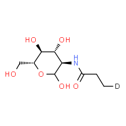 ChemSpider 2D Image | 2-Deoxy-2-[(3-~2~H_1_)propanoylamino]-D-glucopyranose | C9H16DNO6