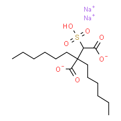 ChemSpider 2D Image | Disodium 2,2-dihexyl-3-sulfosuccinate | C16H28Na2O7S