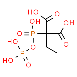 ChemSpider 2D Image | Ethyl[hydroxy(phosphonooxy)phosphoryl]malonic acid | C5H10O10P2