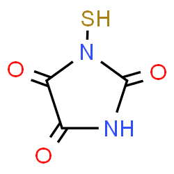 ChemSpider 2D Image | 1-Sulfanyl-2,4,5-imidazolidinetrione | C3H2N2O3S