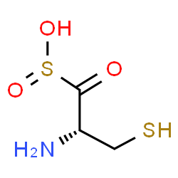 ChemSpider 2D Image | (2S)-2-Amino-1-oxo-3-sulfanyl-1-propanesulfinic acid | C3H7NO3S2