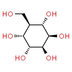 ChemSpider 2D Image | (1R,2R,3R,4R,5S,6S)-6-(Hydroxymethyl)-1,2,3,4,5-cyclohexanepentol | C7H14O6