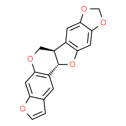 ChemSpider 2D Image | (6aR,12aS)-6a,12a-Dihydro-6H-[1,3]dioxolo[5,6][1]benzofuro[3,2-c]furo[3,2-g]chromene | C18H12O5