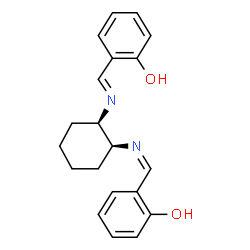 ChemSpider 2D Image | 2-[(E)-({(1R,2S)-2-[(Z)-(2-Hydroxybenzylidene)amino]cyclohexyl}imino)methyl]phenol | C20H22N2O2