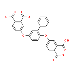 ChemSpider 2D Image | 4,4'-[2,5-Biphenyldiylbis(oxy)]diphthalic acid | C28H18O10