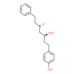 ChemSpider 2D Image | (5S)-5-Hydroxy-7-(4-hydroxyphenyl)-1-phenyl-3-heptanone | C19H22O3