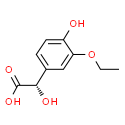 ChemSpider 2D Image | (2S)-(3-Ethoxy-4-hydroxyphenyl)(hydroxy)acetic acid | C10H12O5