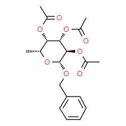 ChemSpider 2D Image | Benzyl 2,3,4-tri-O-acetyl-6-deoxy-beta-D-galactopyranoside | C19H24O8