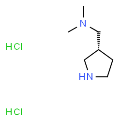 ChemSpider 2D Image | N,N-Dimethyl-1-[(3R)-3-pyrrolidinyl]methanamine dihydrochloride | C7H18Cl2N2