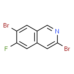 ChemSpider 2D Image | 3,7-Dibromo-6-fluoroisoquinoline | C9H4Br2FN