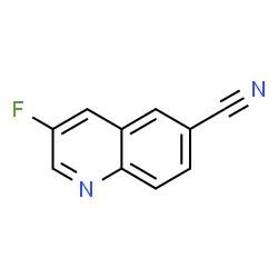 ChemSpider 2D Image | 3-Fluoro-6-quinolinecarbonitrile | C10H5FN2