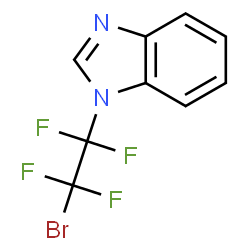 ChemSpider 2D Image | 1-(2-Bromo-1,1,2,2-tetrafluoroethyl)-1H-benzimidazole | C9H5BrF4N2