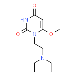 ChemSpider 2D Image | 1-[2-(Diethylamino)ethyl]-6-methoxy-2,4(1H,3H)-pyrimidinedione | C11H19N3O3
