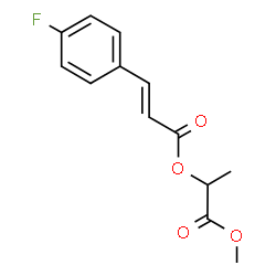 ChemSpider 2D Image | 1-Methoxy-1-oxo-2-propanyl (2E)-3-(4-fluorophenyl)acrylate | C13H13FO4