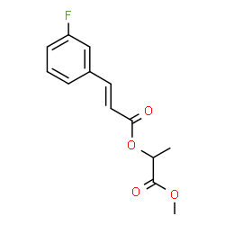 ChemSpider 2D Image | 1-Methoxy-1-oxo-2-propanyl (2E)-3-(3-fluorophenyl)acrylate | C13H13FO4