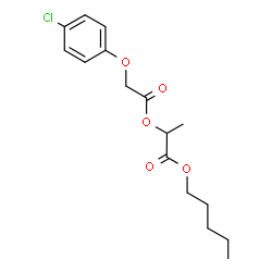 ChemSpider 2D Image | Pentyl 2-[2-(4-chlorophenoxy)acetoxy]propanoate | C16H21ClO5