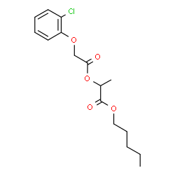 ChemSpider 2D Image | Pentyl 2-[2-(2-chlorophenoxy)acetoxy]propanoate | C16H21ClO5