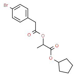 ChemSpider 2D Image | Cyclopentyl 2-[2-(4-bromophenyl)acetoxy]propanoate | C16H19BrO4