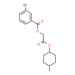 ChemSpider 2D Image | 2-[(4-Methylcyclohexyl)oxy]-2-oxoethyl 3-bromobenzoate | C16H19BrO4
