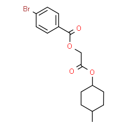 ChemSpider 2D Image | 2-[(4-Methylcyclohexyl)oxy]-2-oxoethyl 4-bromobenzoate | C16H19BrO4