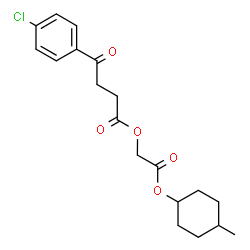 ChemSpider 2D Image | 2-[(4-Methylcyclohexyl)oxy]-2-oxoethyl 4-(4-chlorophenyl)-4-oxobutanoate | C19H23ClO5