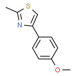 ChemSpider 2D Image | 4-(4-Methoxyphenyl)-2-methylthiazole | C11H11NOS