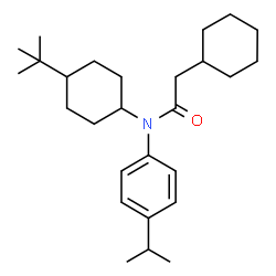 ChemSpider 2D Image | 2-Cyclohexyl-N-(4-isopropylphenyl)-N-[4-(2-methyl-2-propanyl)cyclohexyl]acetamide | C27H43NO