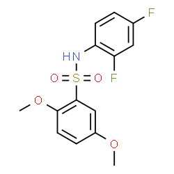 ChemSpider 2D Image | N-(2,4-Difluorophenyl)-2,5-dimethoxybenzenesulfonamide | C14H13F2NO4S