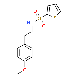 ChemSpider 2D Image | N-[2-(4-Methoxyphenyl)ethyl]-2-thiophenesulfonamide | C13H15NO3S2