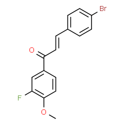ChemSpider 2D Image | (2E)-3-(4-Bromophenyl)-1-(3-fluoro-4-methoxyphenyl)-2-propen-1-one | C16H12BrFO2