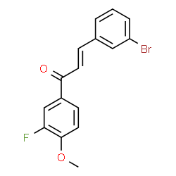 ChemSpider 2D Image | (2E)-3-(3-Bromophenyl)-1-(3-fluoro-4-methoxyphenyl)-2-propen-1-one | C16H12BrFO2
