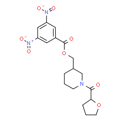 ChemSpider 2D Image | [1-(Tetrahydro-2-furanylcarbonyl)-3-piperidinyl]methyl 3,5-dinitrobenzoate | C18H21N3O8