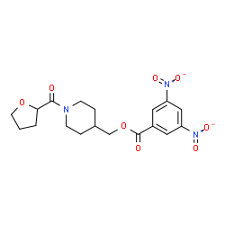 ChemSpider 2D Image | [1-(Tetrahydro-2-furanylcarbonyl)-4-piperidinyl]methyl 3,5-dinitrobenzoate | C18H21N3O8