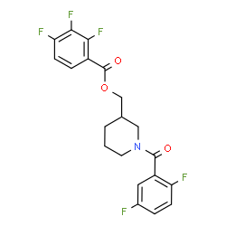 ChemSpider 2D Image | [1-(2,5-Difluorobenzoyl)-3-piperidinyl]methyl 2,3,4-trifluorobenzoate | C20H16F5NO3