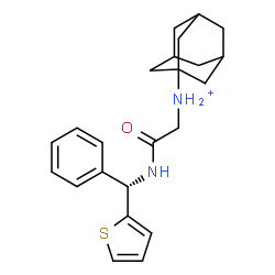 ChemSpider 2D Image | N-(2-Oxo-2-{[(S)-phenyl(2-thienyl)methyl]amino}ethyl)-1-adamantanaminium | C23H29N2OS