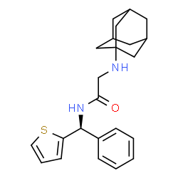 ChemSpider 2D Image | N~2~-Adamantan-1-yl-N-[(S)-phenyl(2-thienyl)methyl]glycinamide | C23H28N2OS