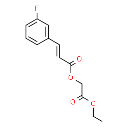 ChemSpider 2D Image | 2-Ethoxy-2-oxoethyl (2E)-3-(3-fluorophenyl)acrylate | C13H13FO4