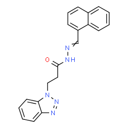ChemSpider 2D Image | 3-(1H-Benzotriazol-1-yl)-N'-(1-naphthylmethylene)propanehydrazide | C20H17N5O