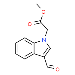 ChemSpider 2D Image | methyl 2-(3-formylindol-1-yl)acetate | C12H11NO3