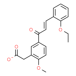 ChemSpider 2D Image | {5-[(2E)-3-(2-Ethoxyphenyl)-2-propenoyl]-2-methoxyphenyl}acetate | C20H19O5