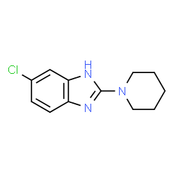 ChemSpider 2D Image | 6-Chloro-2-(1-piperidinyl)-1H-benzimidazole | C12H14ClN3