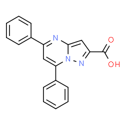 ChemSpider 2D Image | 5,7-Diphenylpyrazolo[1,5-a]pyrimidine-2-carboxylic acid | C19H13N3O2