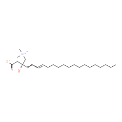 ChemSpider 2D Image | (3S,4E,6E)-3-Hydroxy-3-[(trimethylammonio)methyl]-4,6-henicosadienoate | C25H47NO3
