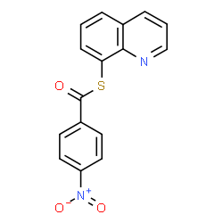 ChemSpider 2D Image | S-8-Quinolinyl 4-nitrobenzenecarbothioate | C16H10N2O3S