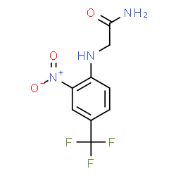 ChemSpider 2D Image | N~2~-[2-Nitro-4-(trifluoromethyl)phenyl]glycinamide | C9H8F3N3O3