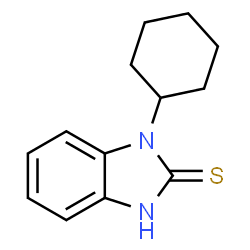 ChemSpider 2D Image | 1-Cyclohexyl-1H-benzo[d]imidazole-2-thiol | C13H16N2S