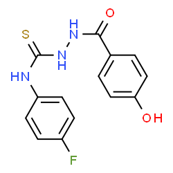 ChemSpider 2D Image | N-(4-Fluorophenyl)-2-(4-hydroxybenzoyl)hydrazinecarbothioamide | C14H12FN3O2S